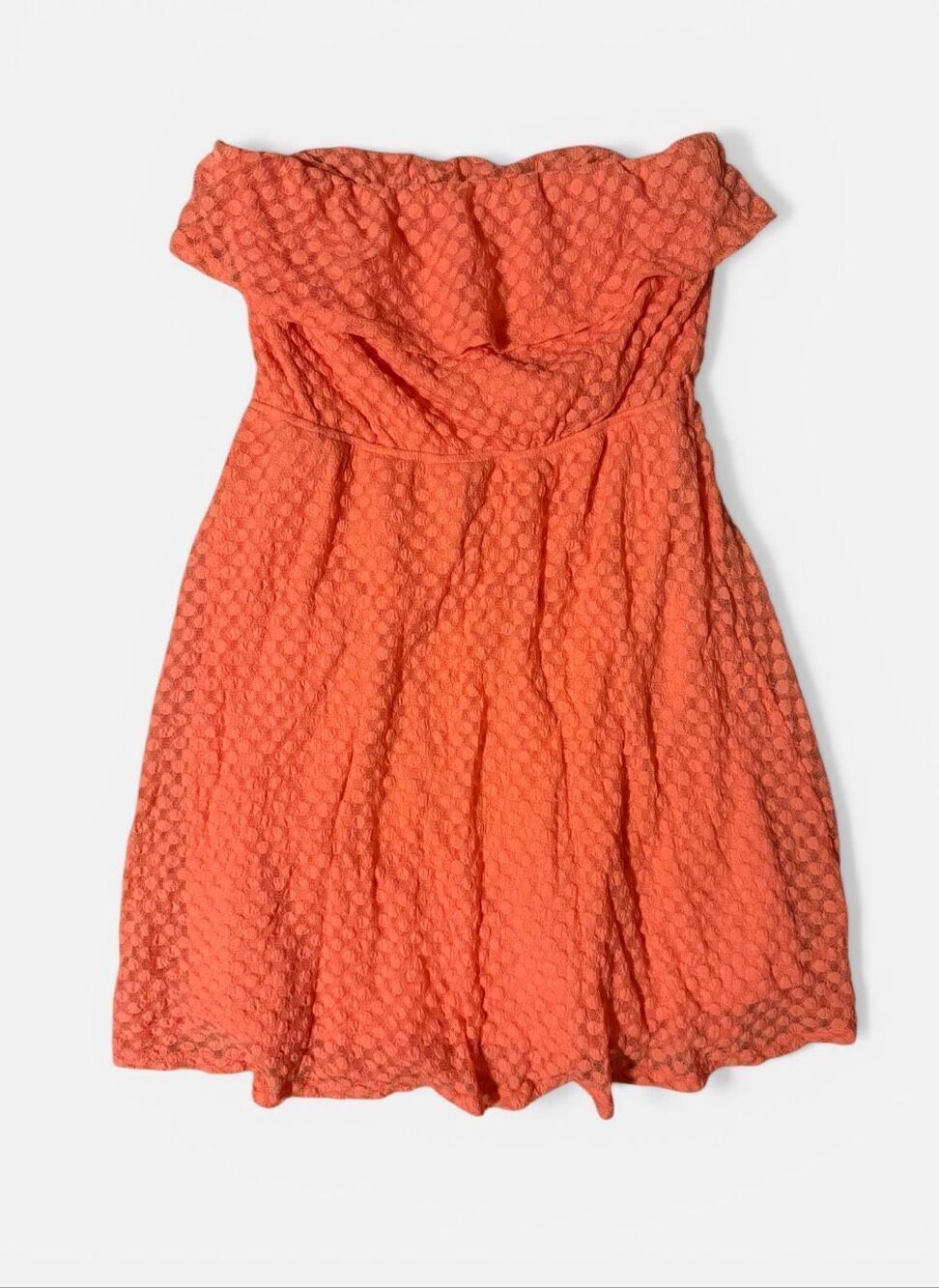Wetseal Peach Off Shoulder Mini dress